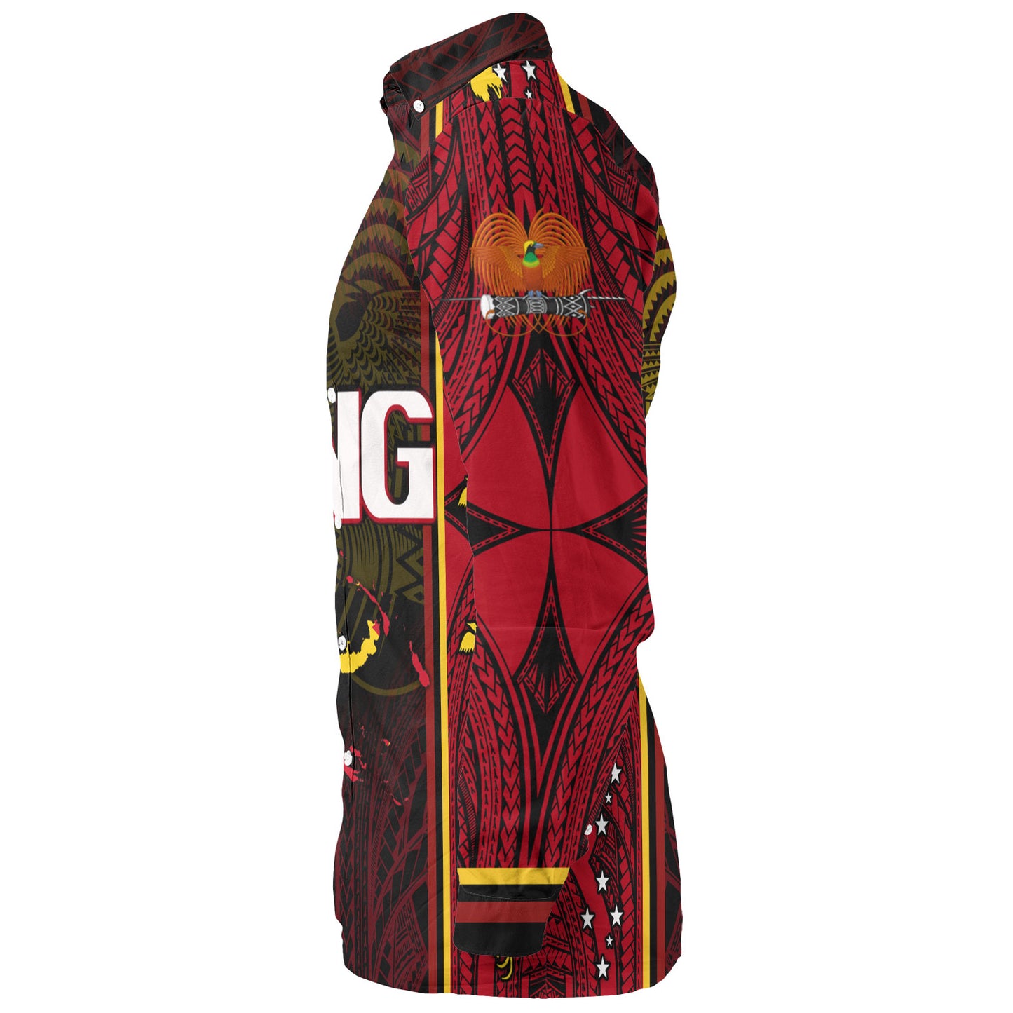 Papua New Guinea Custom Personalised Long Sleeve Shirt Seal And Map Tribal Traditional Patterns