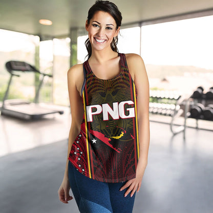 Papua New Guinea Custom Personalised Women Tank Seal And Map Tribal Traditional Patterns