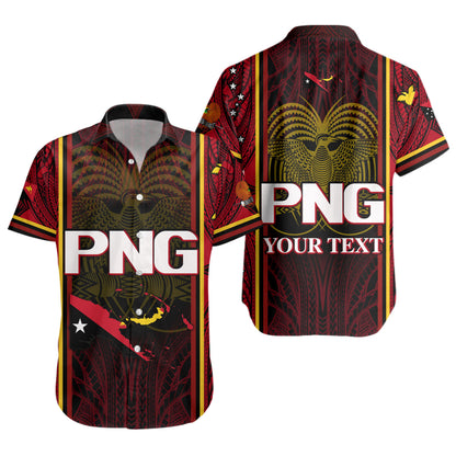 Papua New Guinea Custom Personalised Short Sleeve Shirt Seal And Map Tribal Traditional Patterns