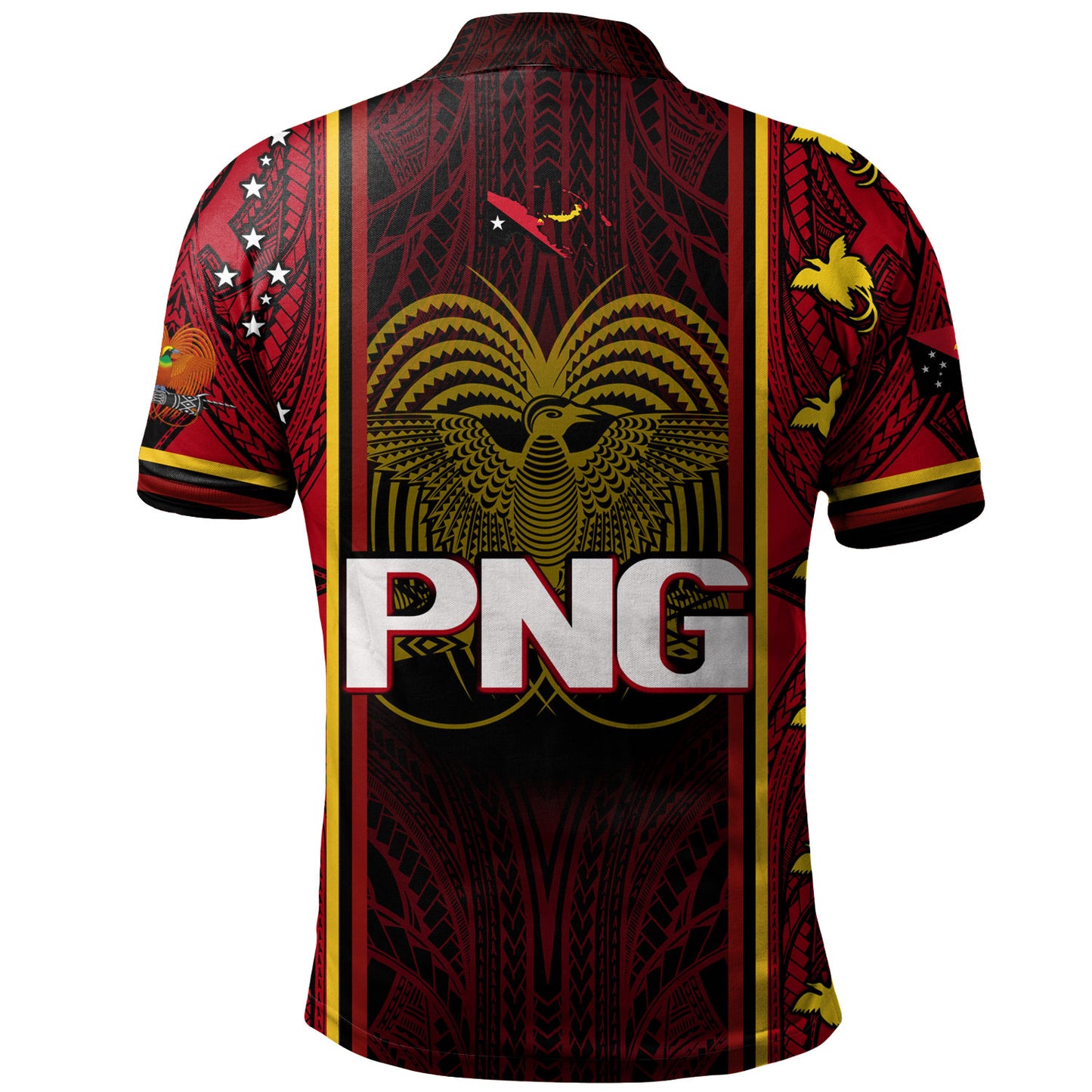 Papua New Guinea Custom Personalised Polo Shirt Seal And Map Tribal Traditional Patterns