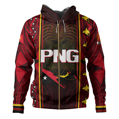Papua New Guinea Custom Personalised Hoodie Seal And Map Tribal Traditional Patterns