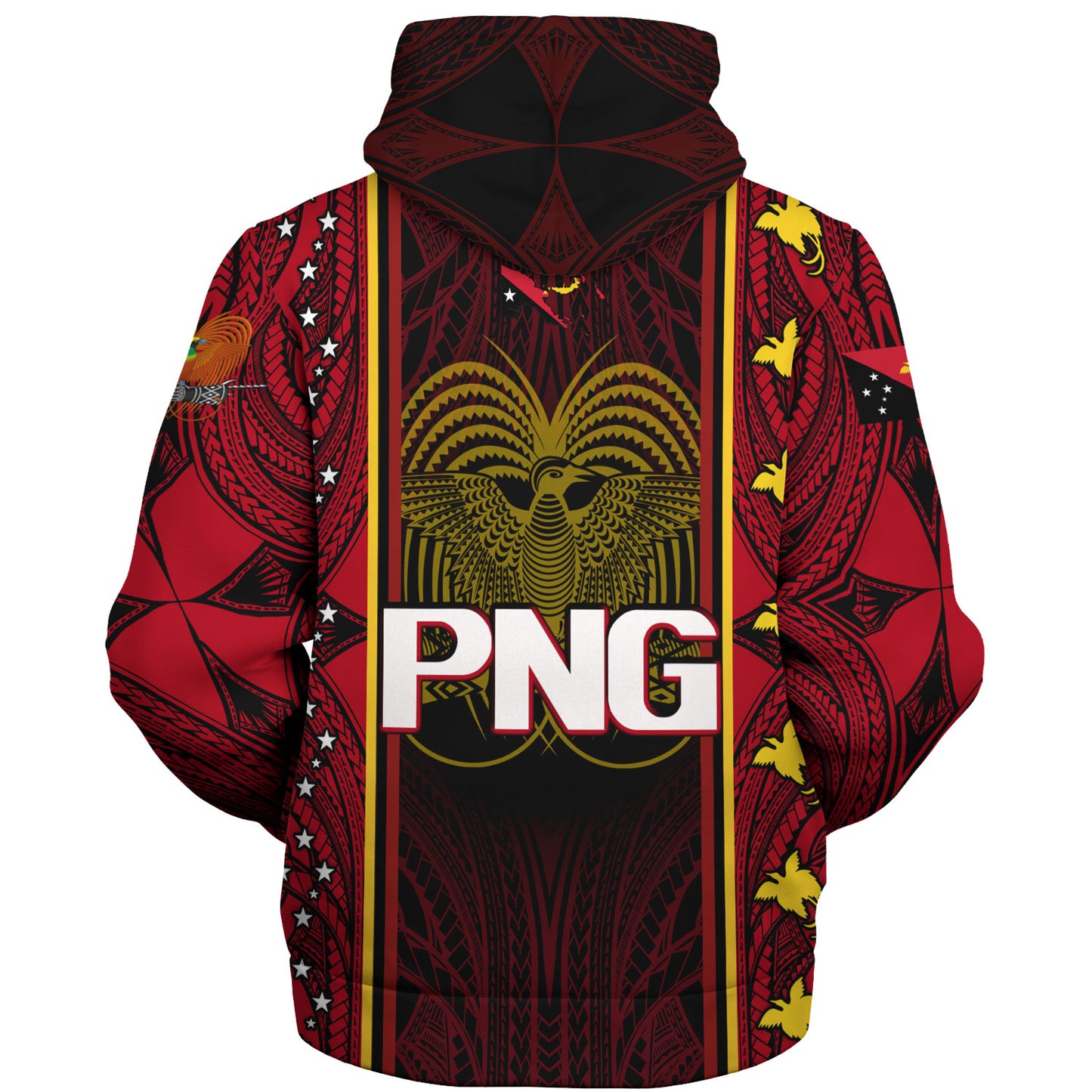 Papua New Guinea Custom Personalised Sherpa Hoodie Seal And Map Tribal Traditional Patterns