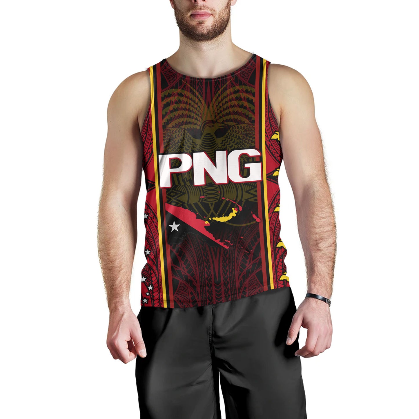 Papua New Guinea Custom Personalised Tank Top Seal And Map Tribal Traditional Patterns