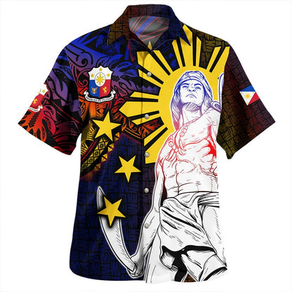 Philippines Filipinos Hawaiian Shirt Lapu-lapu Hero With Seal Filipinos Tribal Patterns