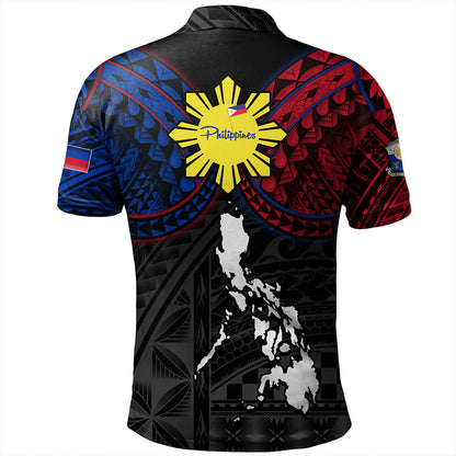 Philippines Polo Shirt - Philippines Half Sleeve Tattoo Patterns Style