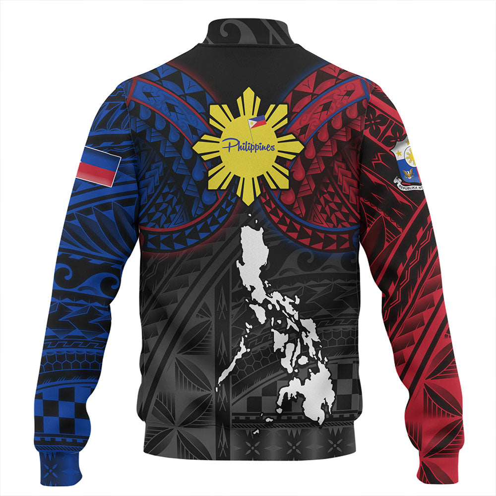 Philippines Baseball Jacket - Philippines Half Sleeve Tattoo Patterns Style