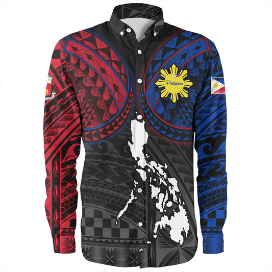 Philippines Long Sleeve Shirt - Philippines Half Sleeve Tattoo Patterns Style