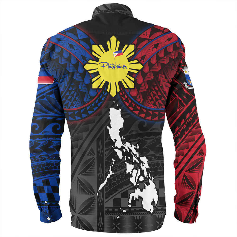 Philippines Long Sleeve Shirt - Philippines Half Sleeve Tattoo Patterns Style