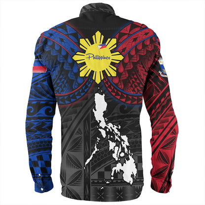 Philippines Long Sleeve Shirt - Philippines Half Sleeve Tattoo Patterns Style