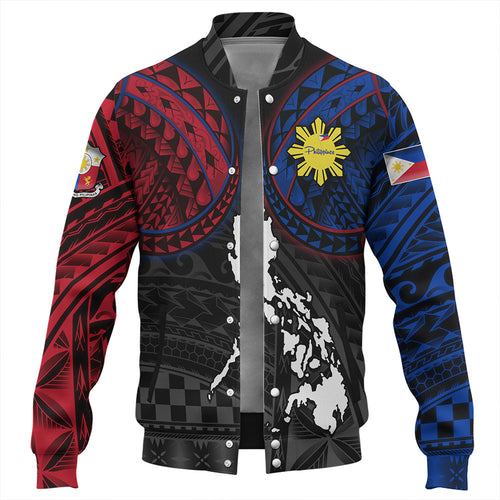 Philippines Baseball Jacket - Philippines Half Sleeve Tattoo Patterns Style
