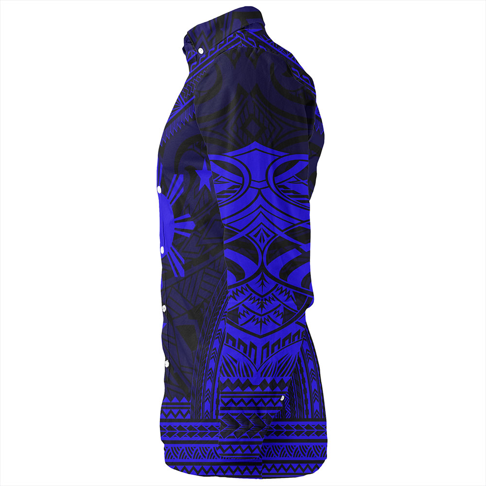 Philippines Long Sleeve Shirt - Philippines Cheif Tattoo Patterns Style