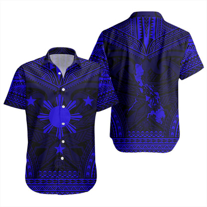 Philippines Short Sleeve Shirt - Philippines Cheif Tattoo Patterns Style