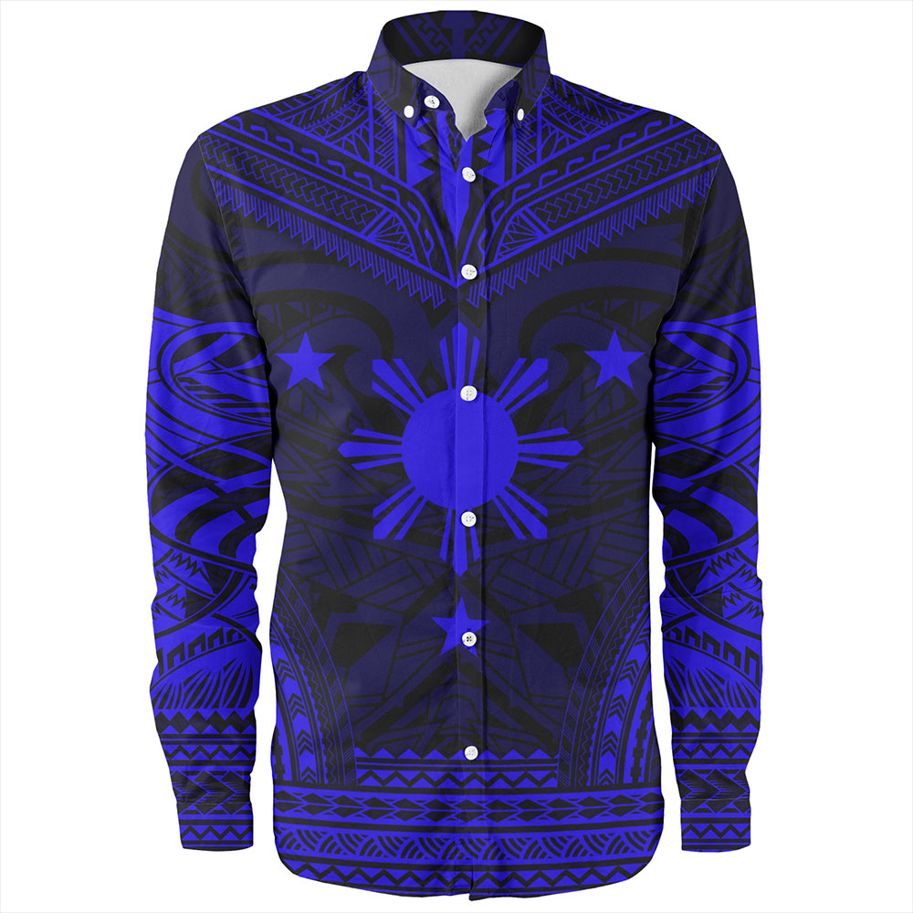Philippines Long Sleeve Shirt - Philippines Cheif Tattoo Patterns Style