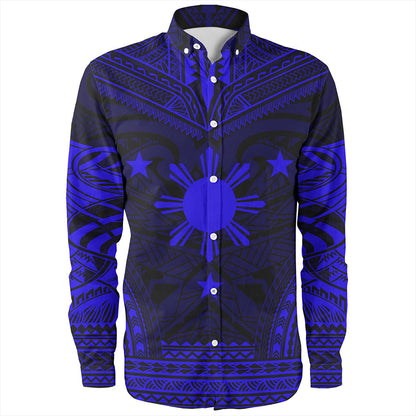 Philippines Long Sleeve Shirt - Philippines Cheif Tattoo Patterns Style