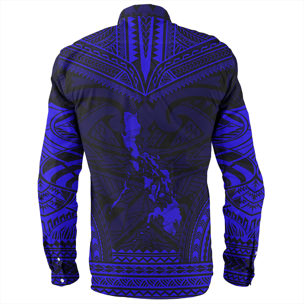 Philippines Long Sleeve Shirt - Philippines Cheif Tattoo Patterns Style