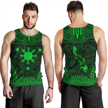 Philippines Tank Top - Philippines Cheif Tattoo Patterns Style