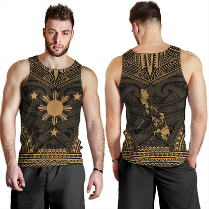 Philippines Tank Top - Philippines Cheif Tattoo Patterns Style