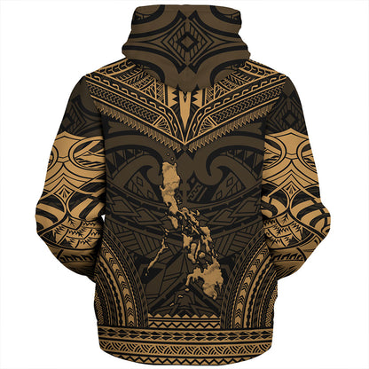 Philippines Sherpa Hoodie - Philippines Cheif Tattoo Patterns Style