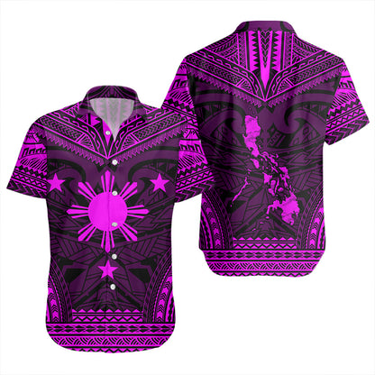 Philippines Short Sleeve Shirt - Philippines Cheif Tattoo Patterns Style
