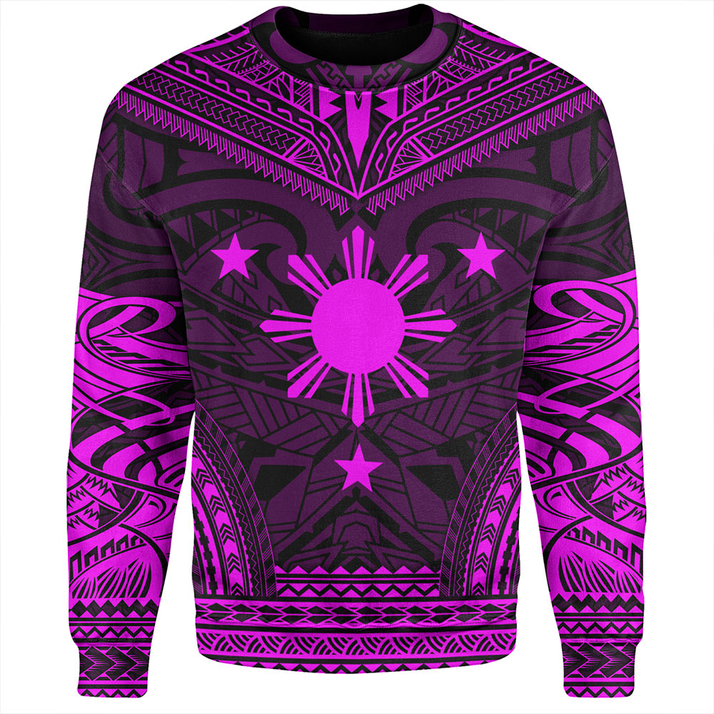 Philippines Sweatshirt - Philippines Cheif Tattoo Patterns Style
