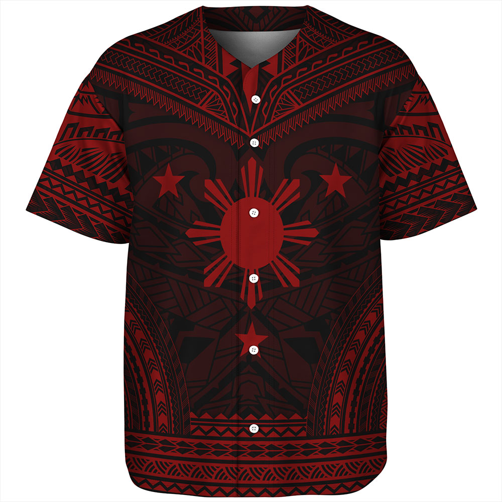 Philippines Baseball Shirt - Philippines Cheif Tattoo Patterns Style