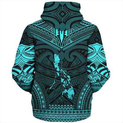 Philippines Sherpa Hoodie - Philippines Cheif Tattoo Patterns Style