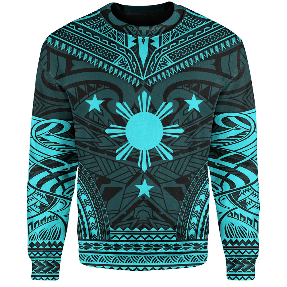 Philippines Sweatshirt - Philippines Cheif Tattoo Patterns Style