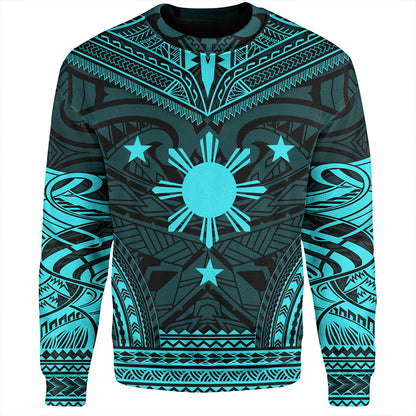 Philippines Sweatshirt - Philippines Cheif Tattoo Patterns Style
