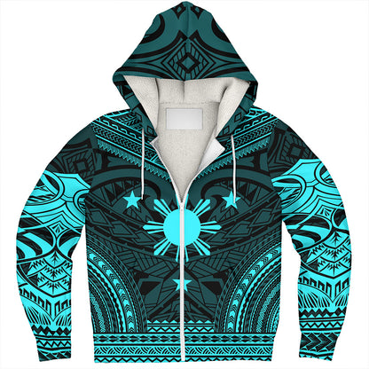 Philippines Sherpa Hoodie - Philippines Cheif Tattoo Patterns Style
