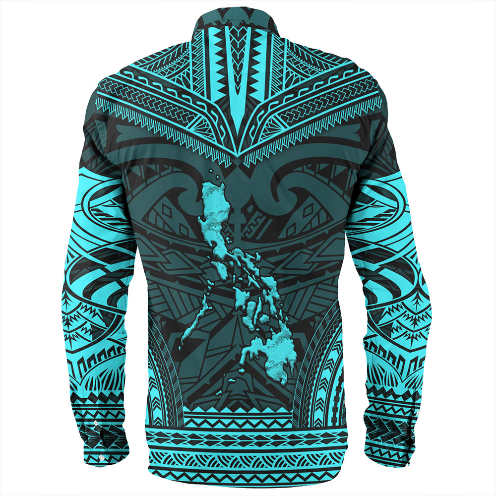 Philippines Long Sleeve Shirt - Philippines Cheif Tattoo Patterns Style