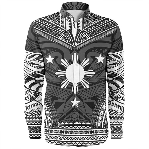 Philippines Long Sleeve Shirt - Philippines Cheif Tattoo Patterns Style