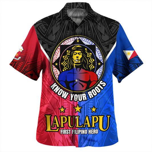 Philippines Filipinos Hawaiian Shirt Custom Grunge Texture Tribal Pattern