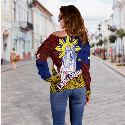Philippines Filipinos Off Shoulder Sweatshirt Lapu Lapu Heroes Special Style