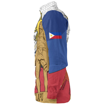 Philippines Filipinos Long Sleeve Shirt Lapu Lapu Heroes With Sun And Flag Tribal Patterns