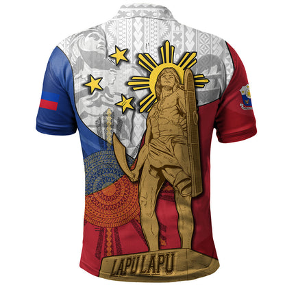 Philippines Filipinos Polo Shirt Lapu Lapu Heroes With Sun And Flag Tribal Patterns