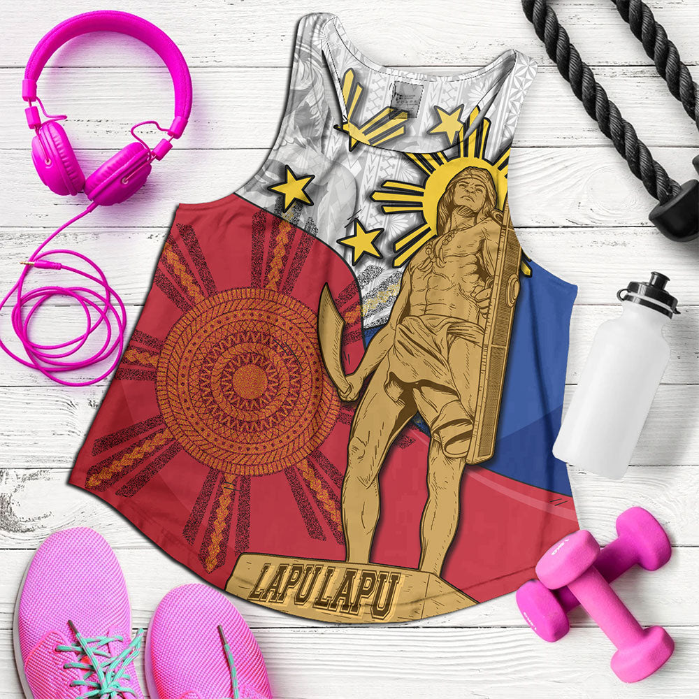 Philippines Filipinos Women Tank Lapu Lapu Heroes With Sun And Flag Tribal Patterns