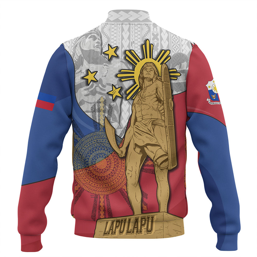 Philippines Filipinos Baseball Jacket Lapu Lapu Heroes With Sun And Flag Tribal Patterns