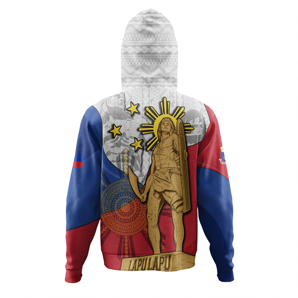 Philippines Filipinos Hoodie Lapu Lapu Heroes With Sun And Flag Tribal Patterns