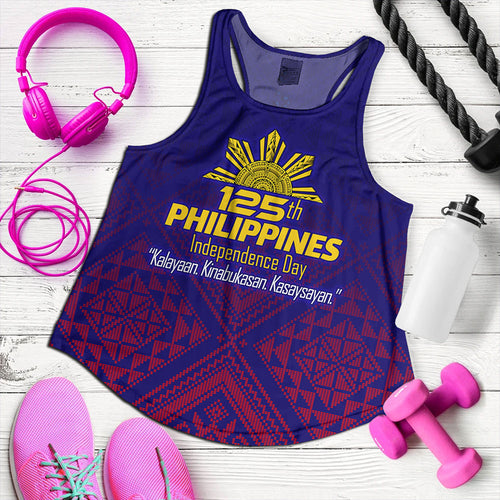Philippines Filipinos Women Tank Philippines Independence Day Kalayaan-Kinabukasan-Kasaysayan