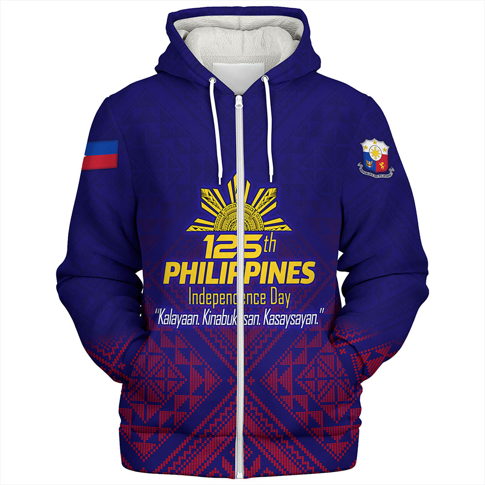 Philippines Filipinos Sherpa Hoodie Philippines Independence Day Kalayaan-Kinabukasan-Kasaysayan