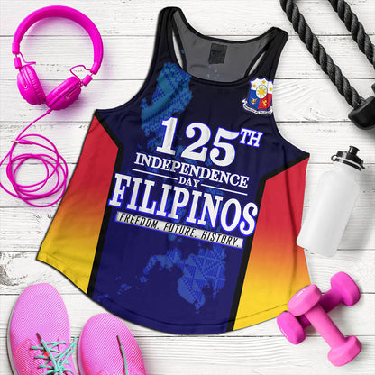 Philippines Filipinos Women Tank Philippines Independence Day With Map