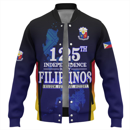 Philippines Filipinos Baseball Jacket Philippines Independence Day With Map
