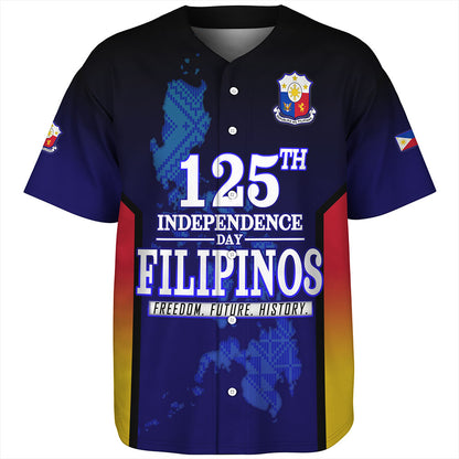 Philippines Filipinos Baseball Shirt Philippines Independence Day With Map