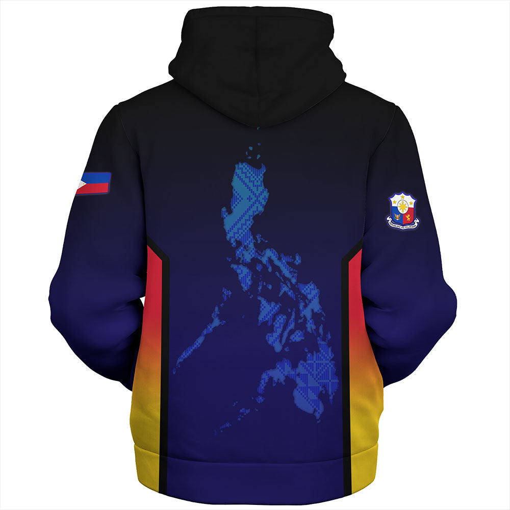 Philippines Filipinos Sherpa Hoodie Philippines Independence Day With Map