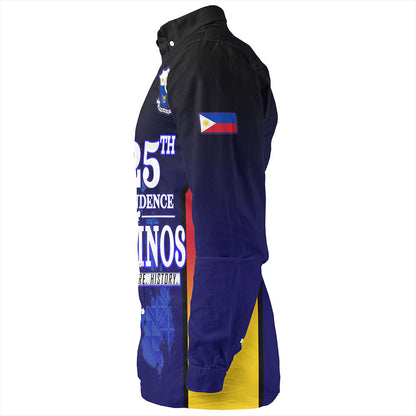 Philippines Filipinos Long Sleeve Shirt Philippines Independence Day With Map