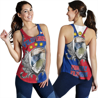 Philippines Filipinos Women Tank The Philippine Eagle With Traditional Patterns