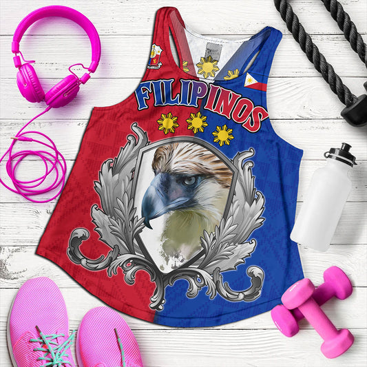 Philippines Filipinos Women Tank The Philippine Eagle With Traditional Patterns