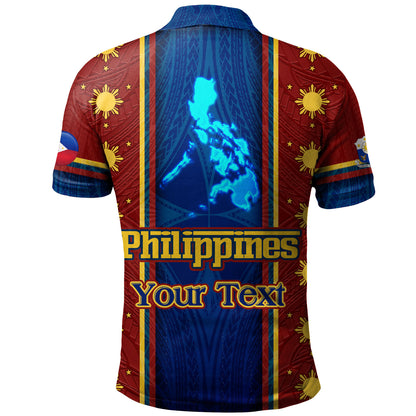 Philippines Filipinos Custom Personalised Polo Shirt Tribal Sun Traditional Patterns