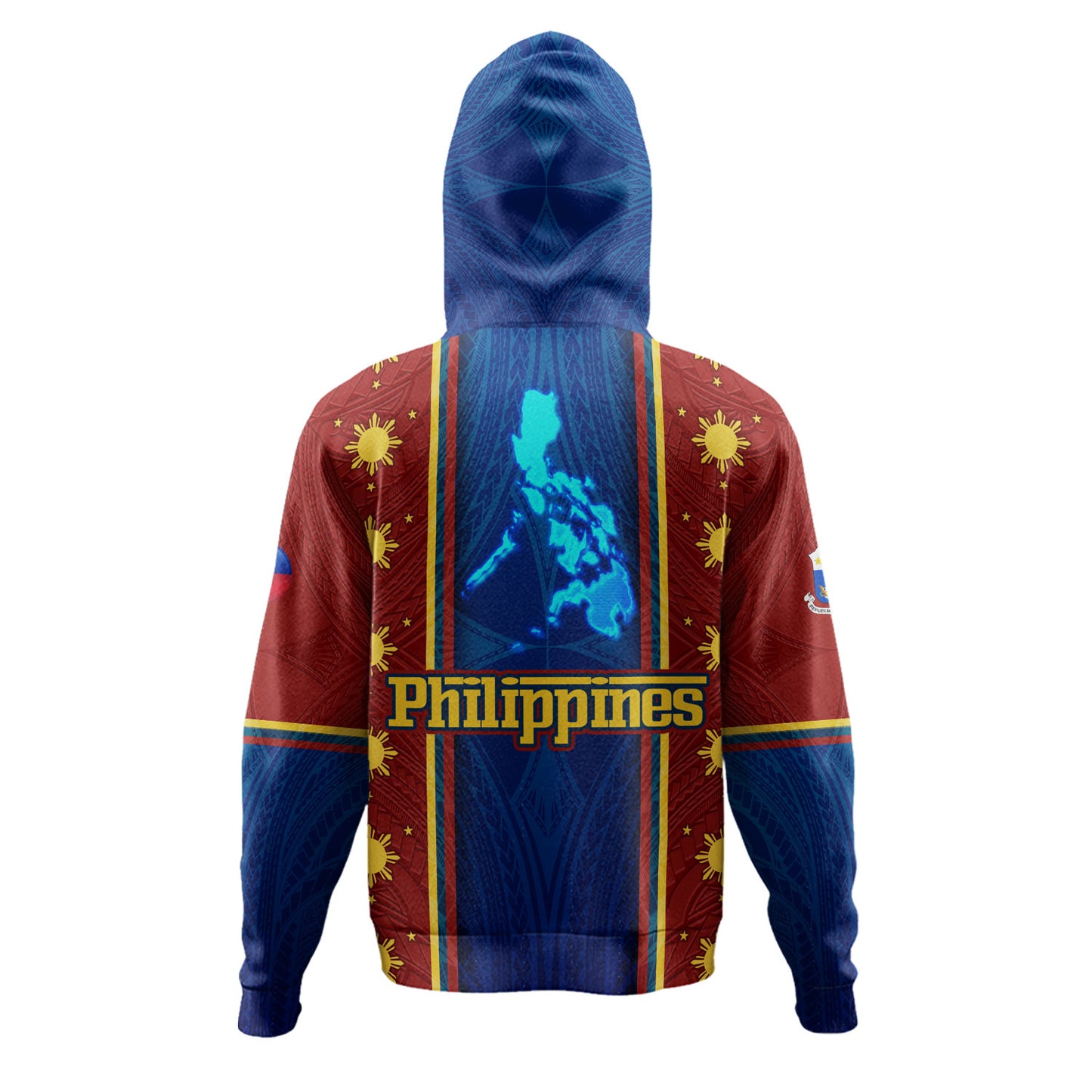 Philippines Filipinos Custom Personalised Hoodie Tribal Sun Traditional Patterns