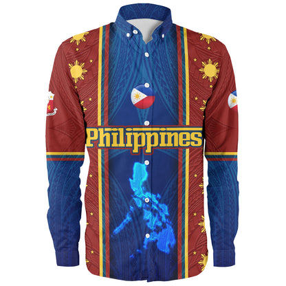 Philippines Filipinos Custom Personalised Long Sleeve Shirt Tribal Sun Traditional Patterns